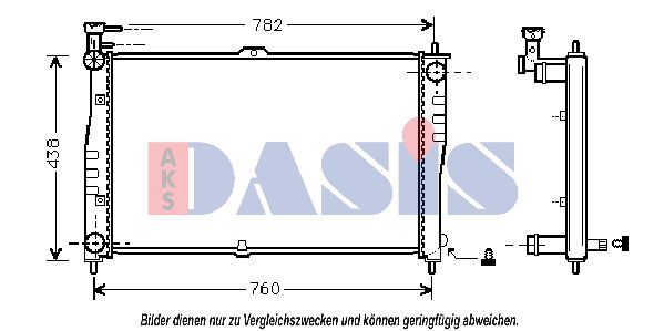 AKS DASIS radiatorius, variklio aušinimas 510110N